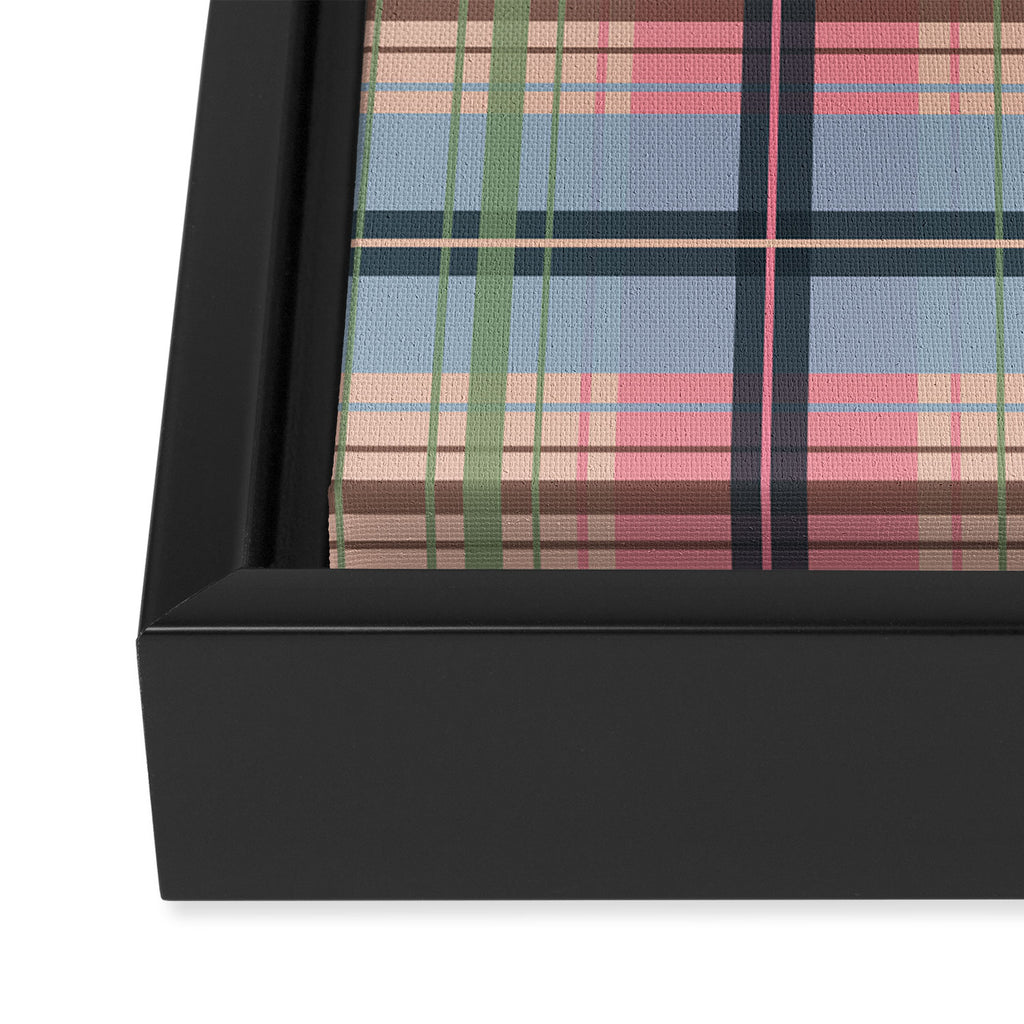 Pastel Tartan Delight Framed Canvas Print Gallery Image 3