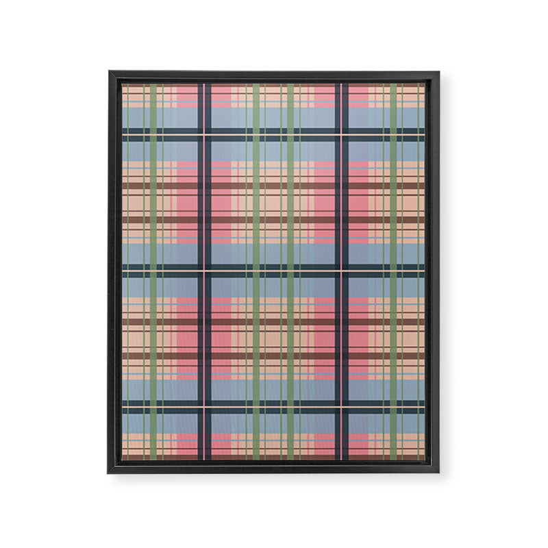 Pastel Tartan Delight Framed Canvas Print Gallery Image 8