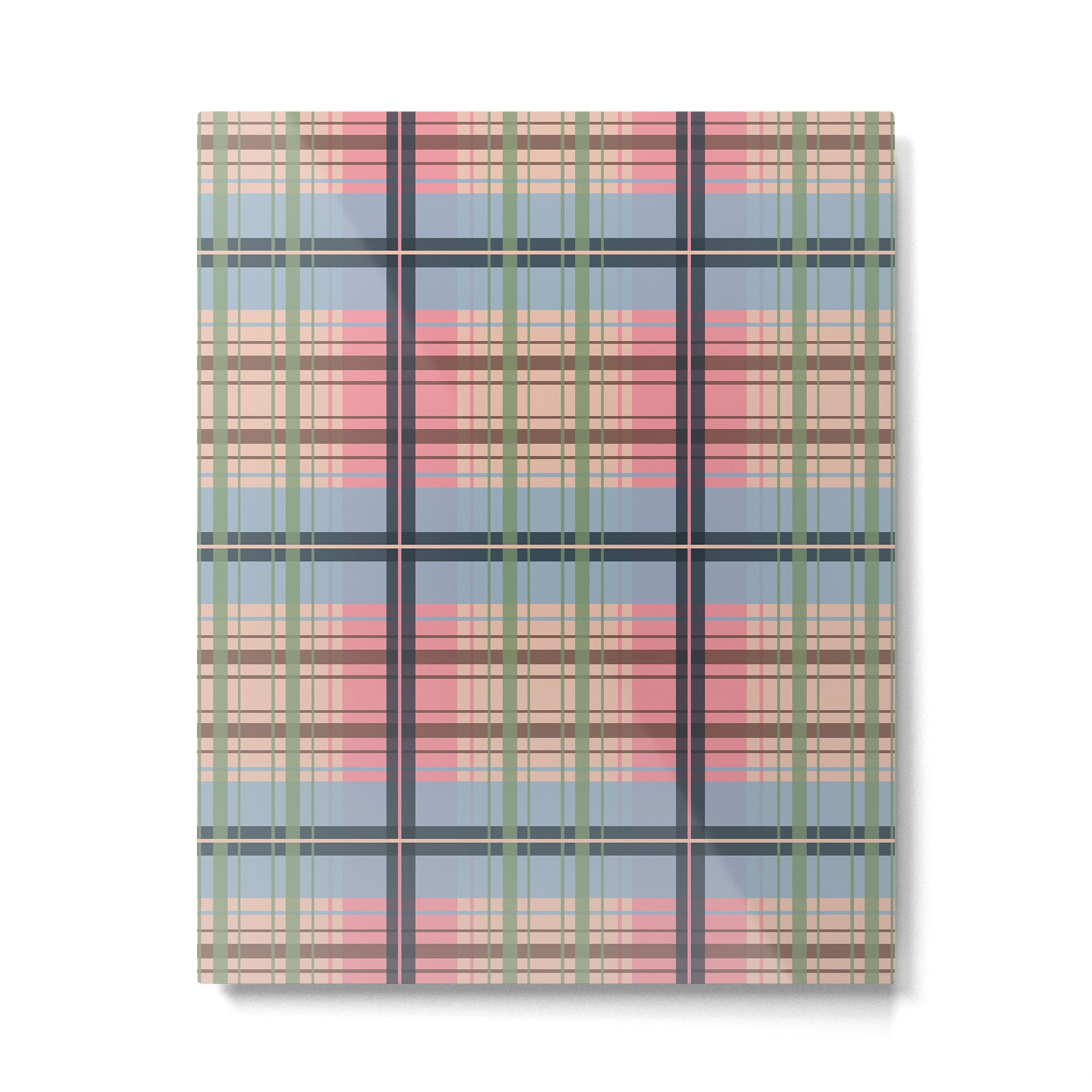 Pastel Tartan Delight Metal Print Gallery Image 6
