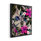 Pattern antique botanical flowers Framed Canvas Print Gallery Image 2