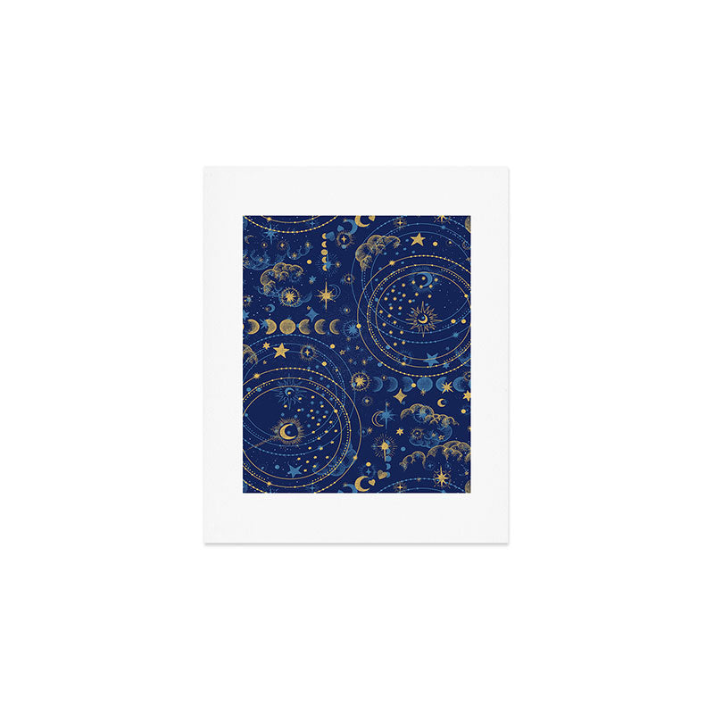 Pattern mystic celestial dark A Art Print Gallery Image 1