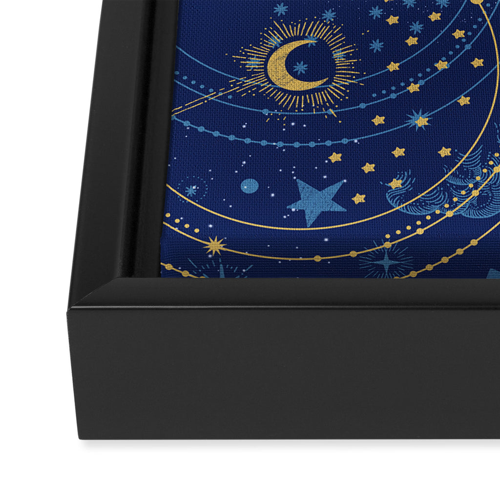Pattern mystic celestial dark A Framed Canvas Print Gallery Image 3