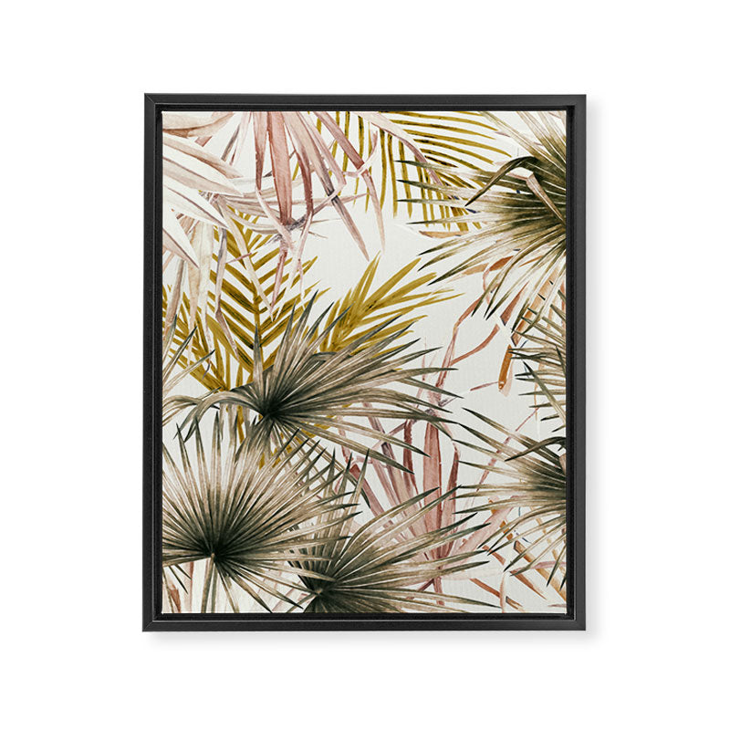 Pink Green leaf II Framed Canvas Print Gallery Image 8