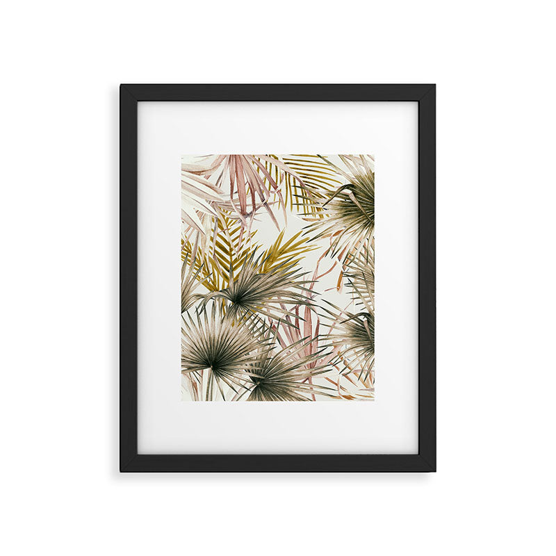 Pink Green leaf II Framed Art Print Gallery Image 6