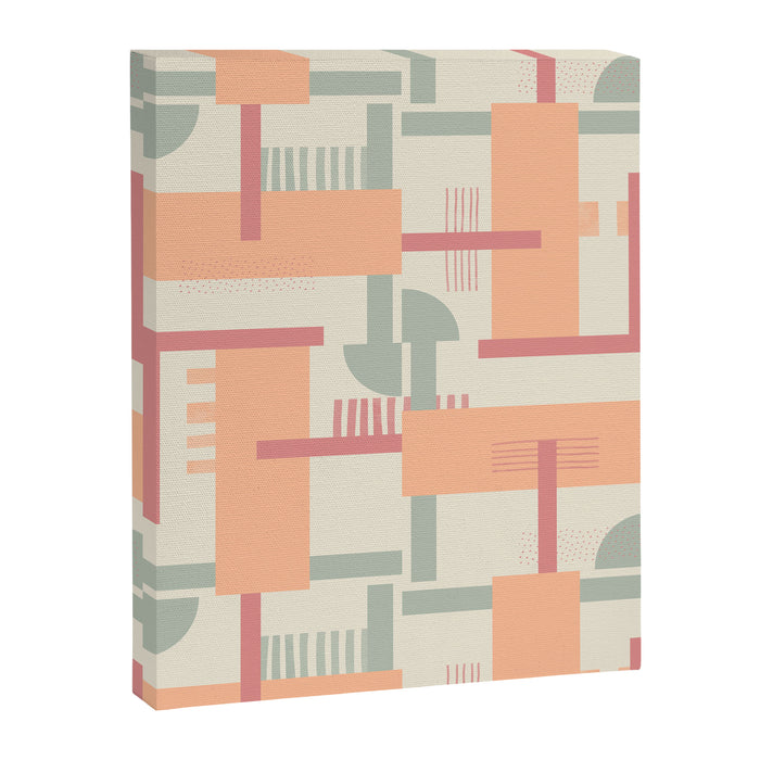 Playful geometric stripes C Canvas Print Gallery Image 1