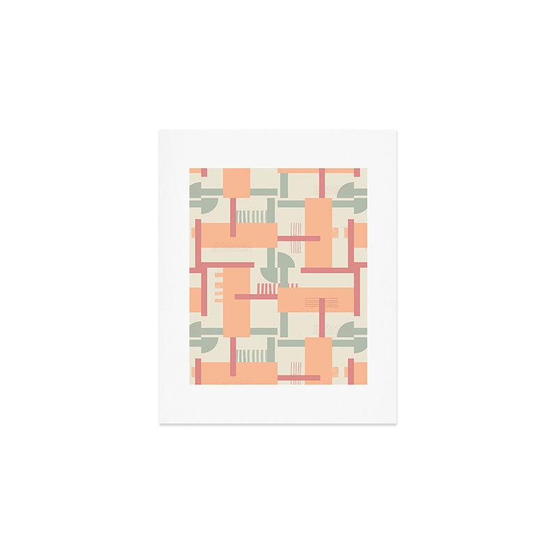 Playful geometric stripes C Art Print Gallery Image 1