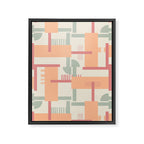 Playful geometric stripes C Framed Canvas Print Gallery Image 8
