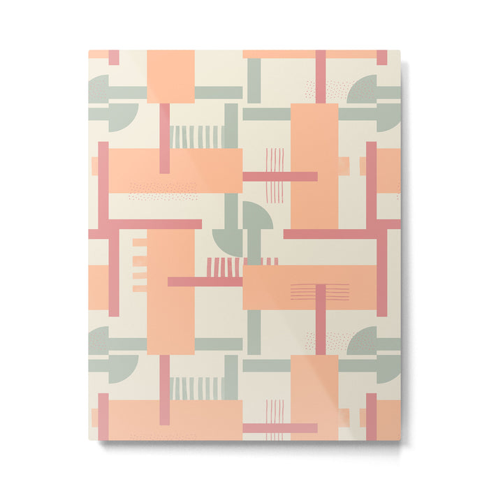 Playful geometric stripes C Metal Print Gallery Image 1