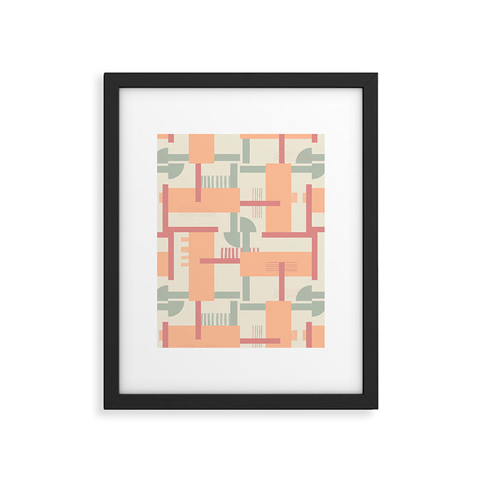 Playful geometric stripes C Framed Art Print Gallery Image 1