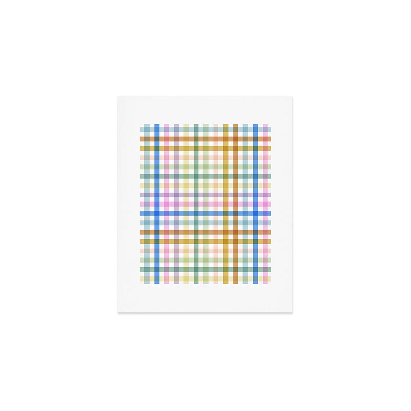 Rainbow Check Bliss Art Print Gallery Image 1