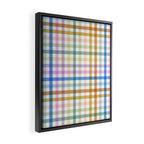 Rainbow Check Bliss Framed Canvas Print Gallery Image 2