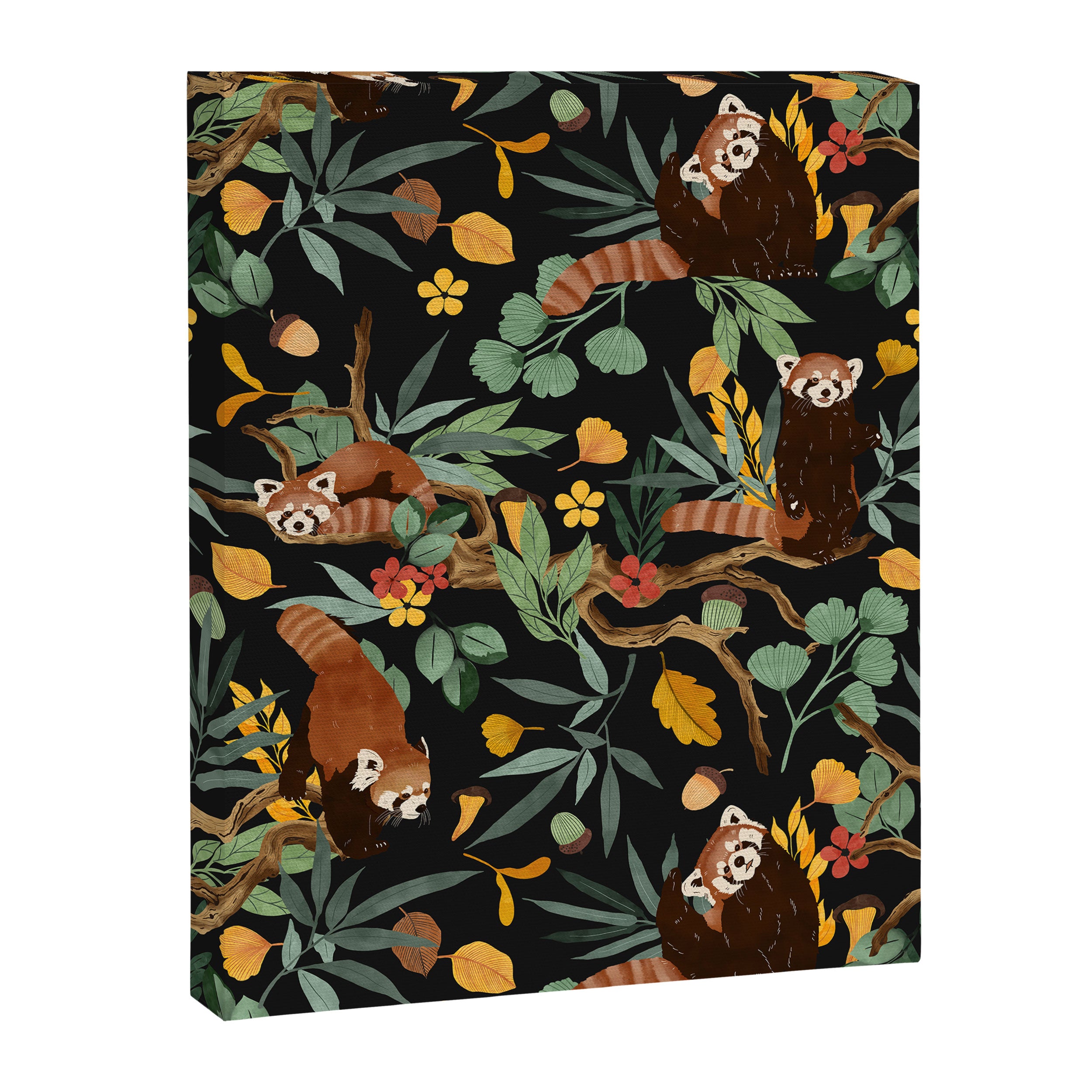 RED PANDAS IN DARK WILD NATURE Canvas Print Gallery Image 8