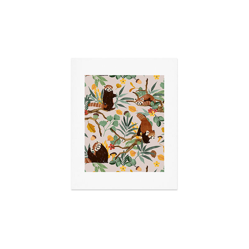 RED PANDAS IN WILD NATURE 10 Art Print Gallery Image 1