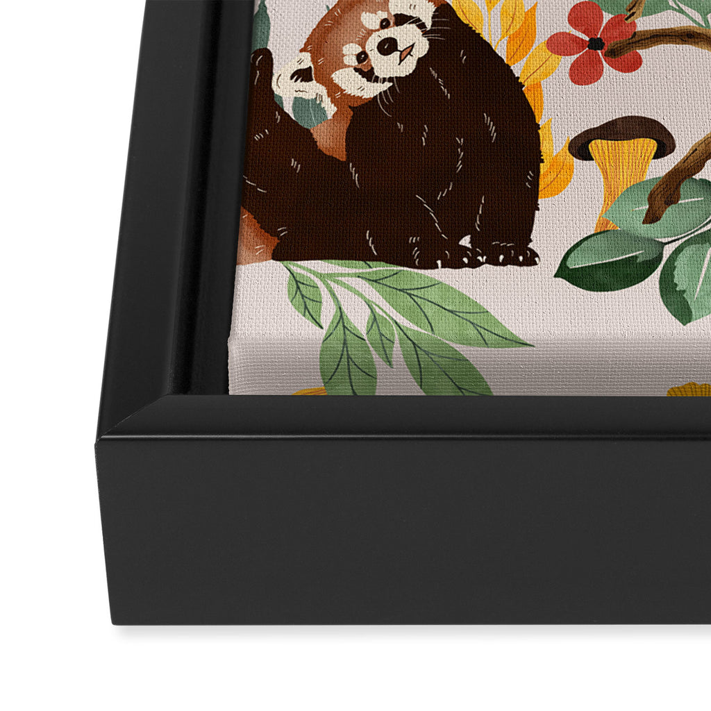 RED PANDAS IN WILD NATURE 10 Framed Canvas Print Gallery Image 3