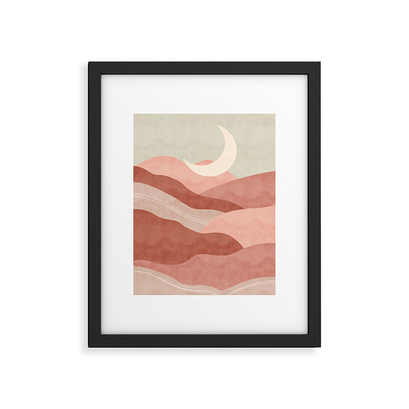 Reddish desert dunes moon Framed Art Print Gallery Image 6