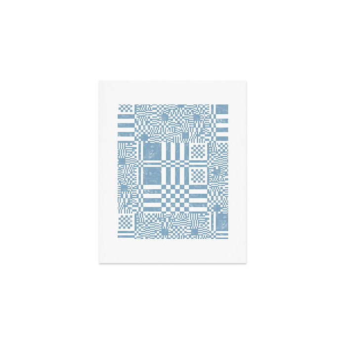 Retro Checkered Squares B Art Print Gallery Image 1