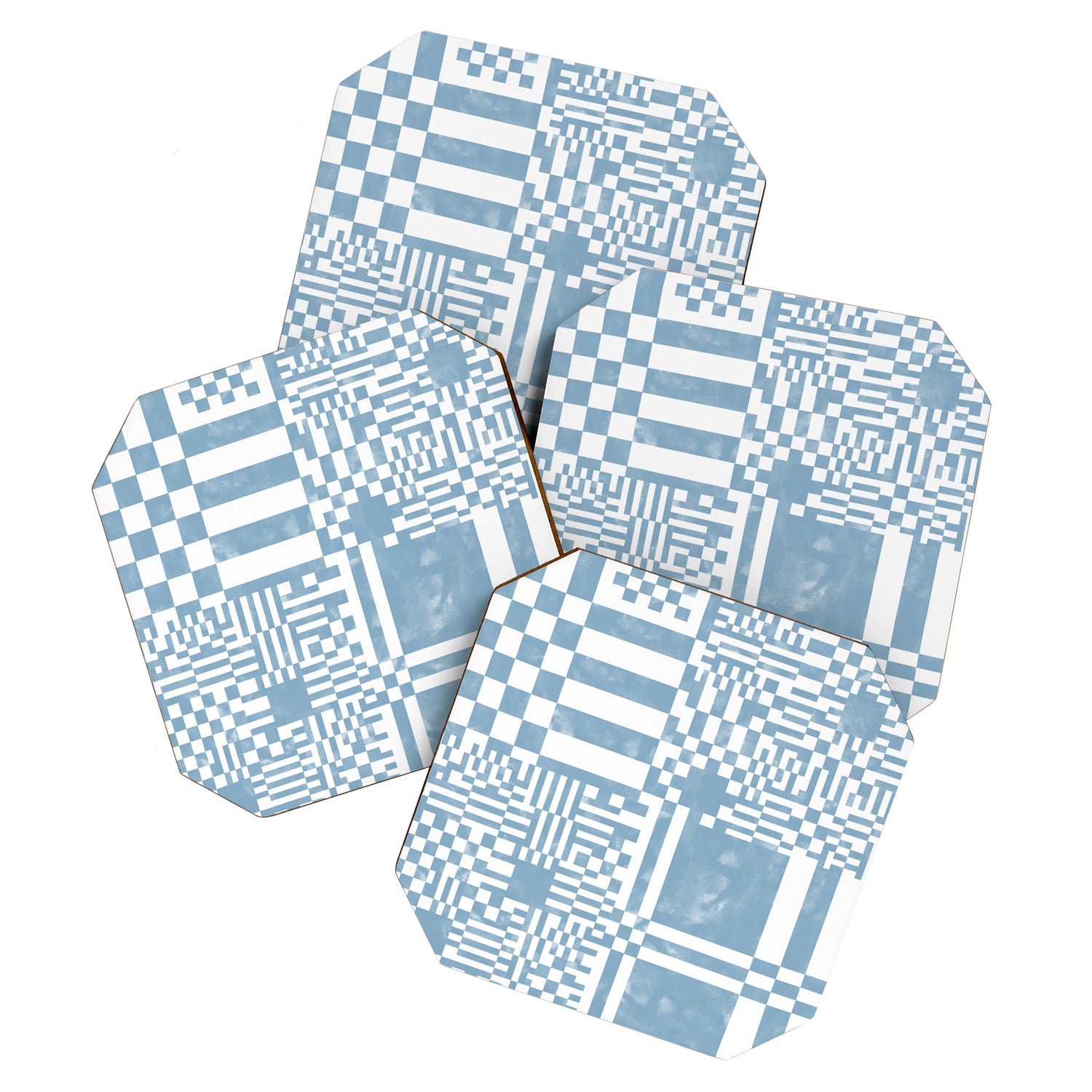 Retro Checkered Squares B Coaster Gallery Image 1