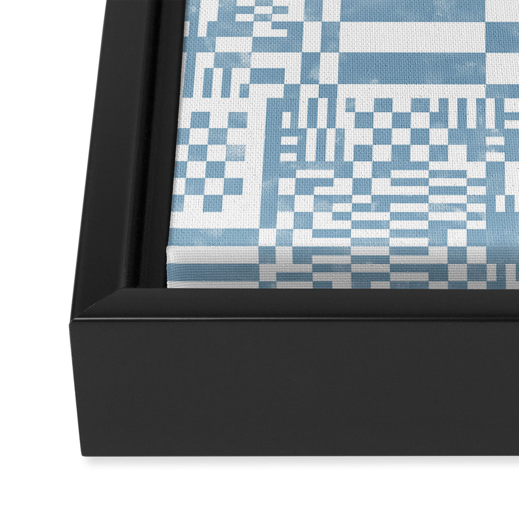 Retro Checkered Squares B Framed Canvas Print Gallery Image 3