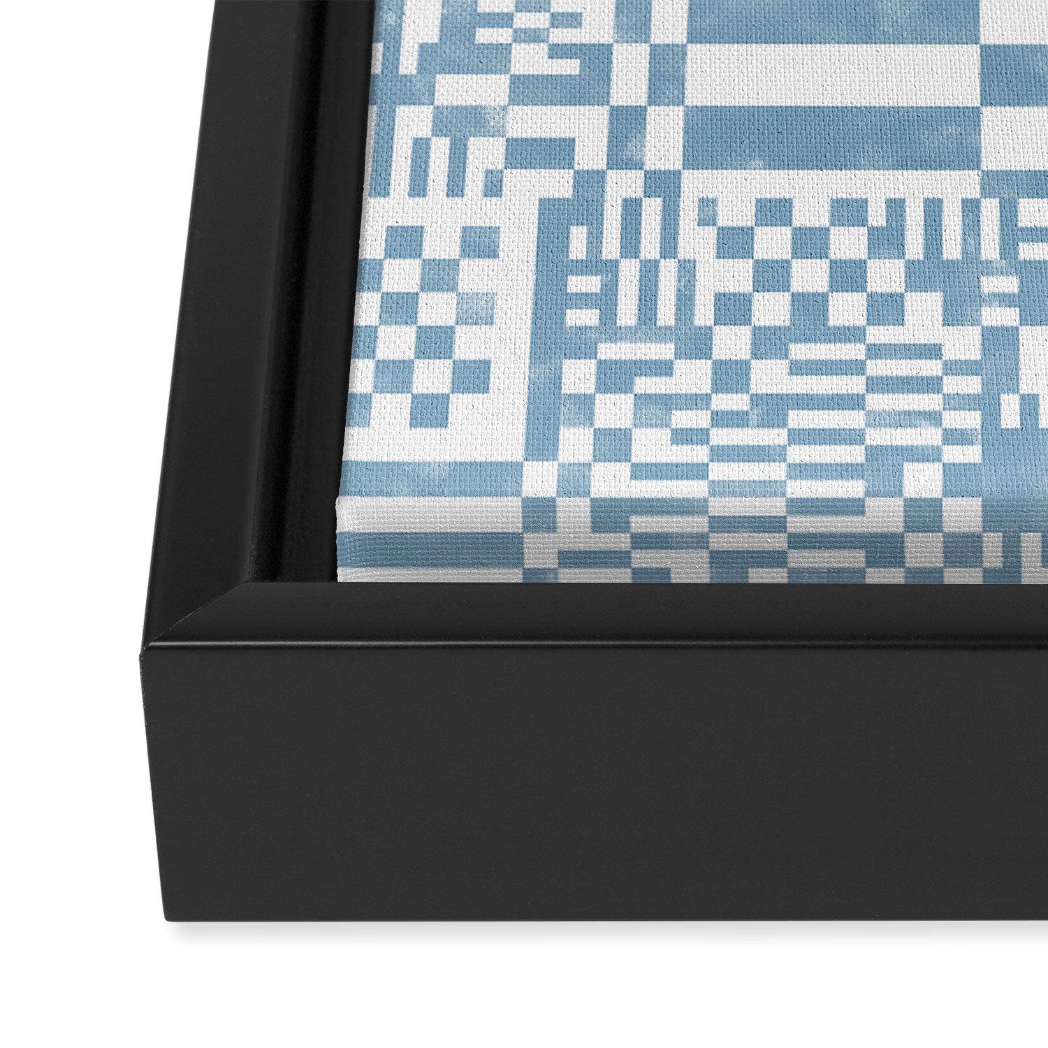 Retro Checkered Squares B Framed Canvas Print Gallery Image 3