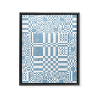 Retro Checkered Squares B Framed Canvas Print Gallery Image 8