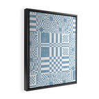 Retro Checkered Squares B Framed Canvas Print Gallery Image 2