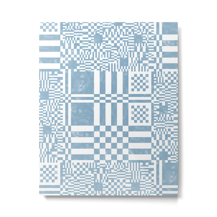Retro Checkered Squares B Metal Print Gallery Image 1
