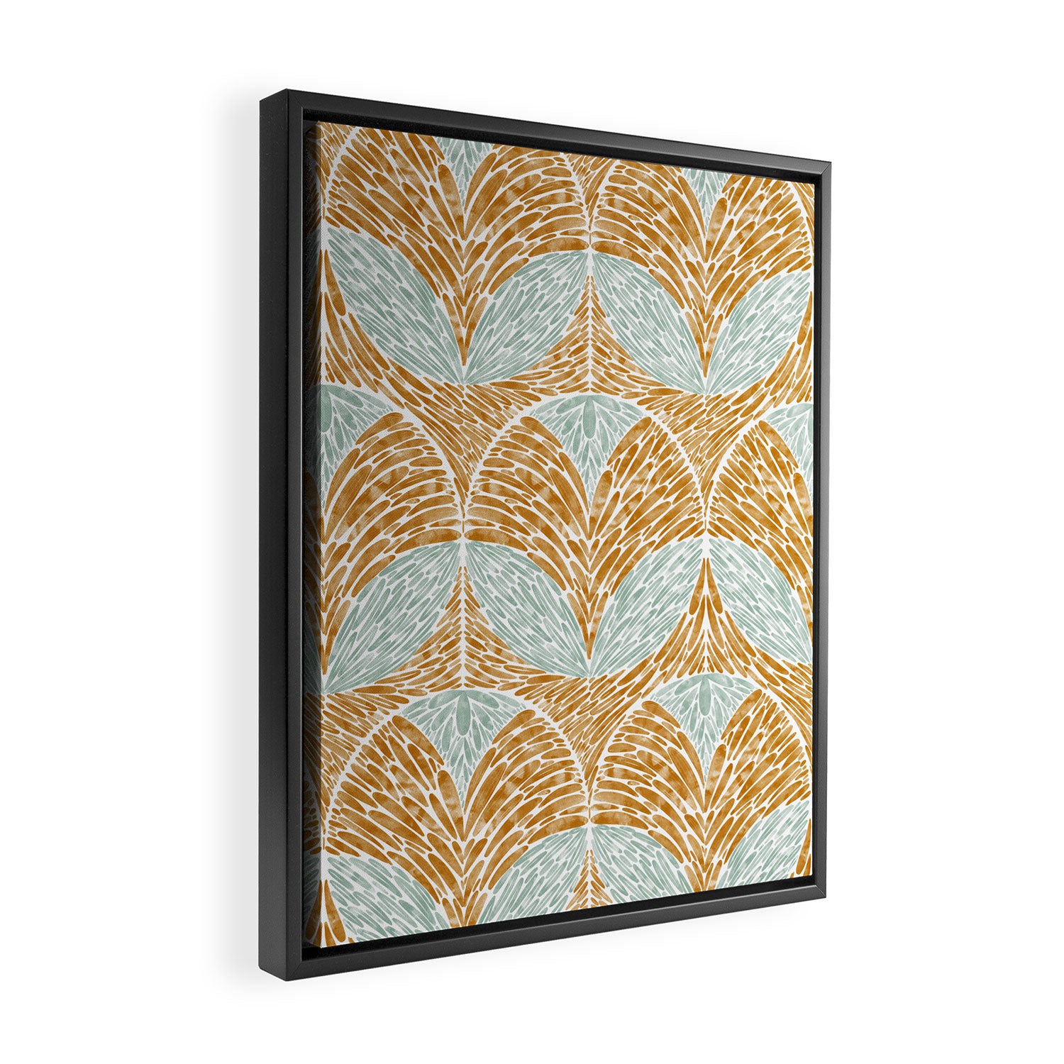Rustic Follage Elegance Framed Canvas Print Gallery Image 2