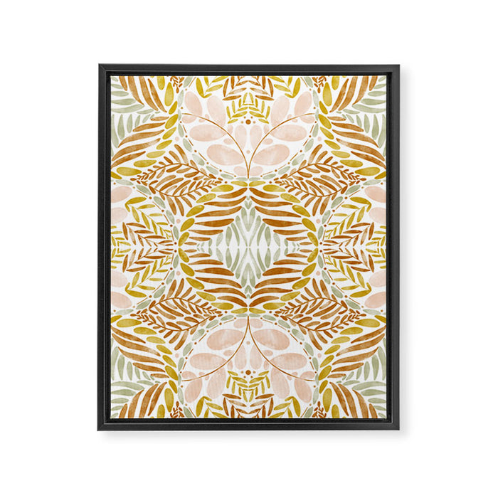 Rustic Leaf Medley Y Framed Canvas Print Gallery Image 1