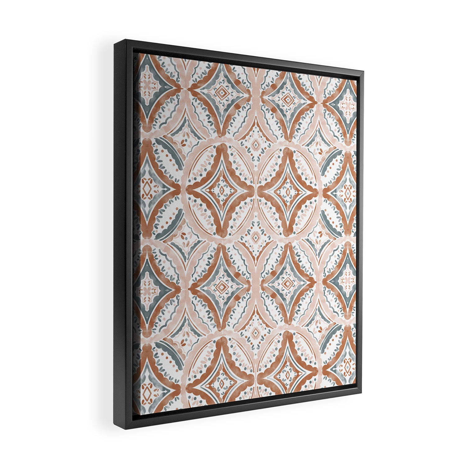 Rustic Medallion Charm Framed Canvas Print Gallery Image 2