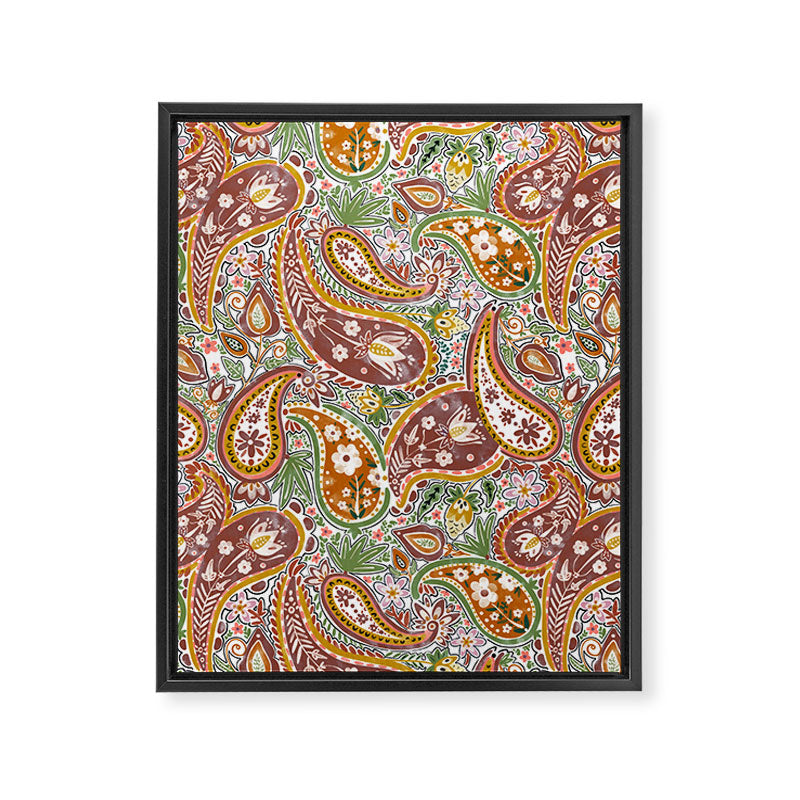 Rustic Paisley Delight Framed Canvas Print Gallery Image 8
