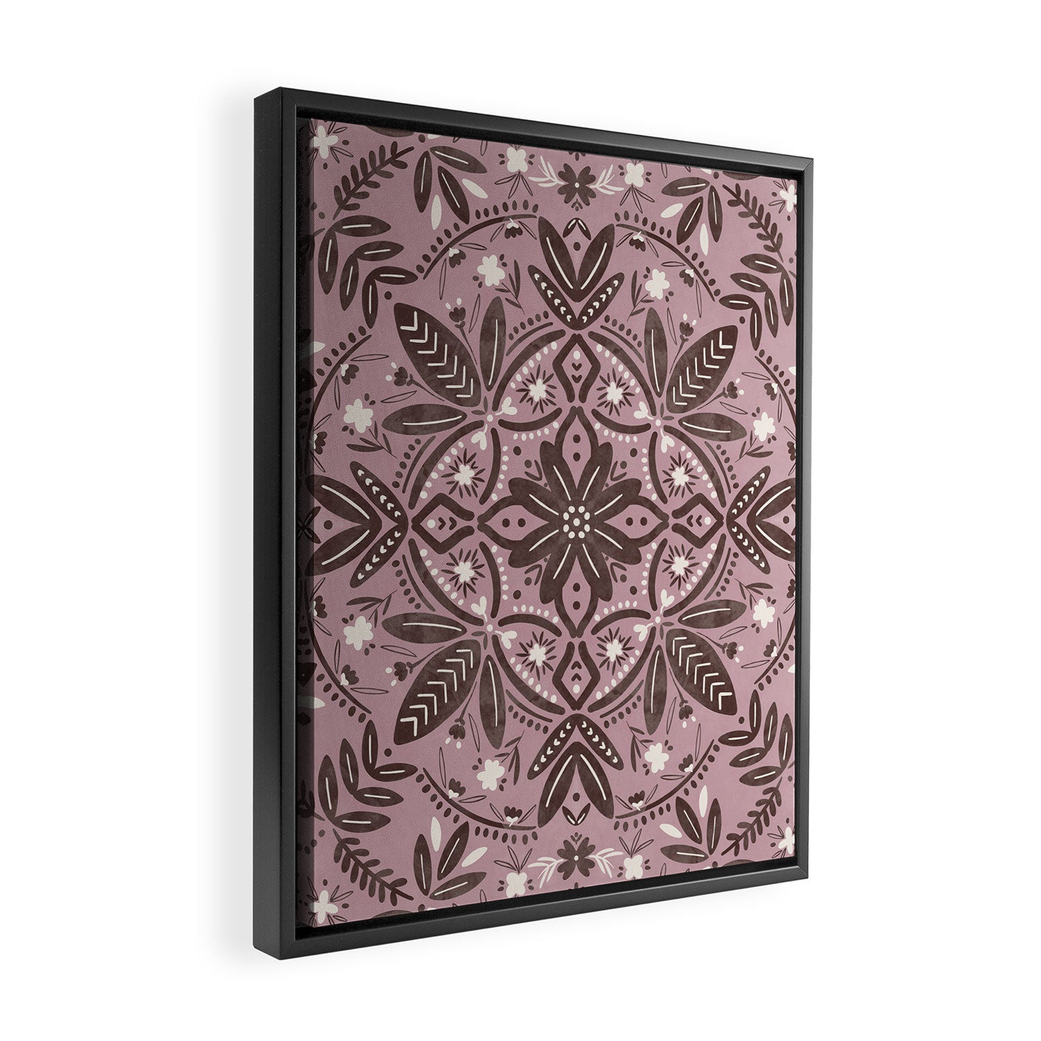 Rustic Pink Serenity Framed Canvas Print Gallery Image 2