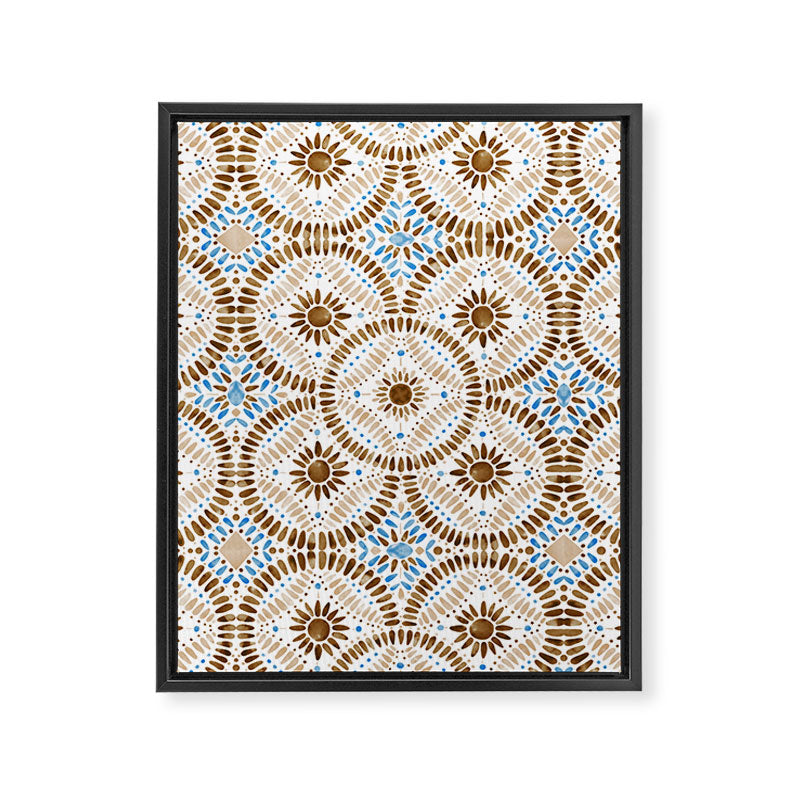 Rustic Tile Mandala A Framed Canvas Print Gallery Image 8