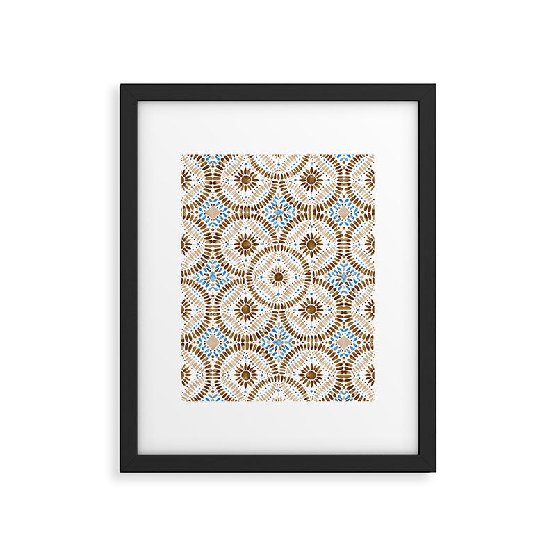 Rustic Tile Mandala A Framed Art Print Gallery Image 6