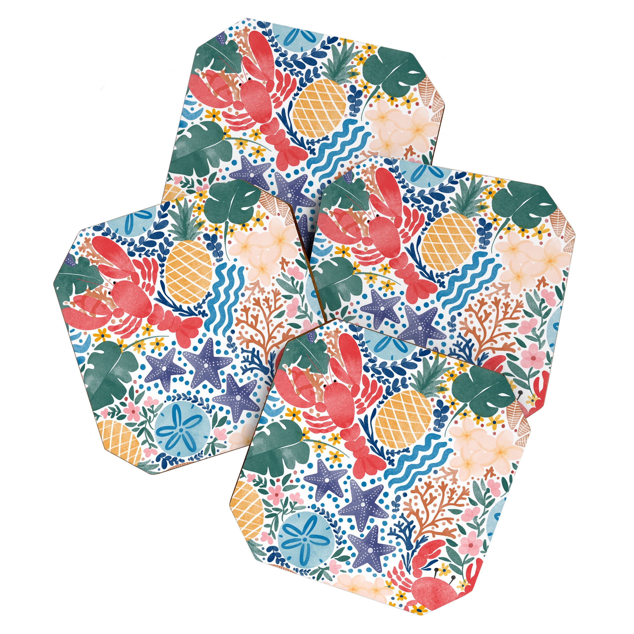 Seaside Floral Dream Coaster Gallery Image 1