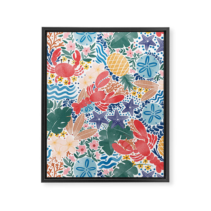 Seaside Floral Dream Framed Canvas Print Gallery Image 1