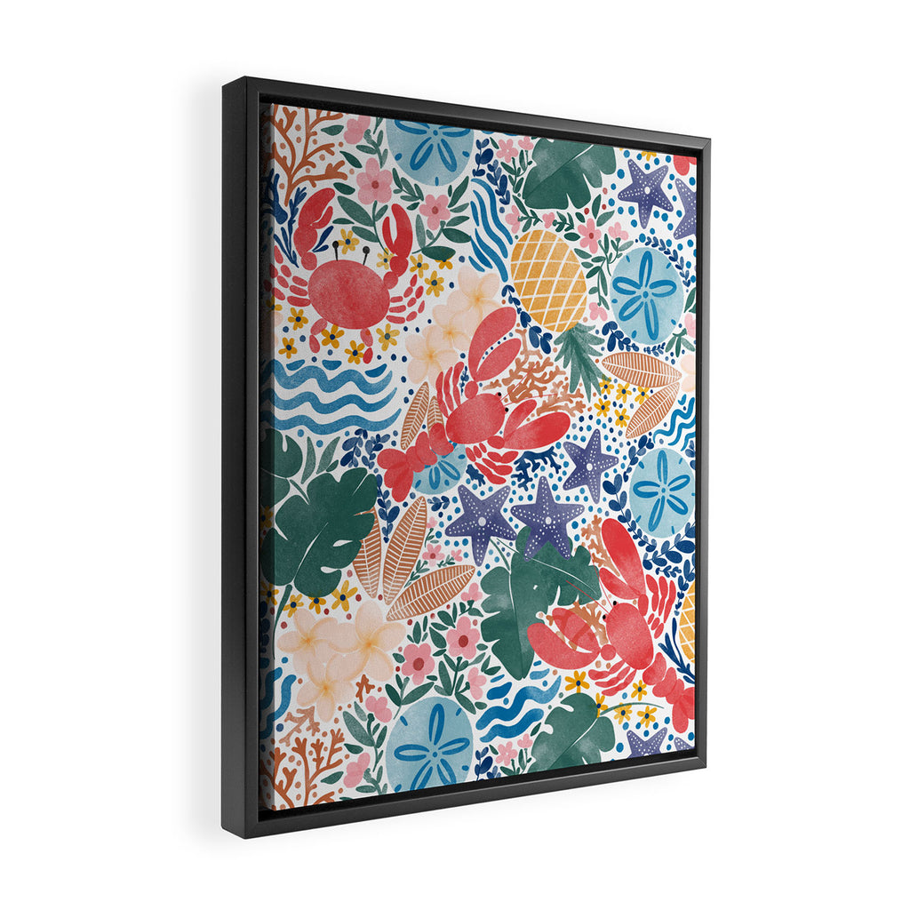 Seaside Floral Dream Framed Canvas Print Gallery Image 2