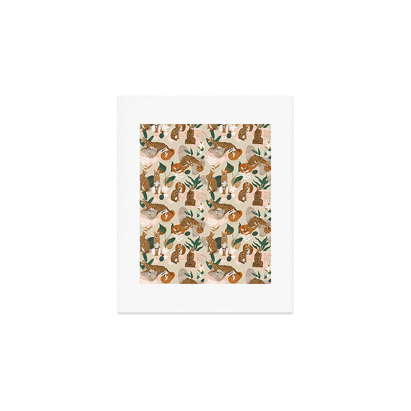 Serval cat abstract nature Art Print Gallery Image 1