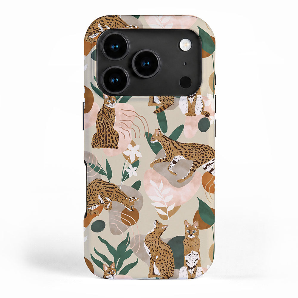 Serval cat abstract nature iPhone Case Gallery Image 1
