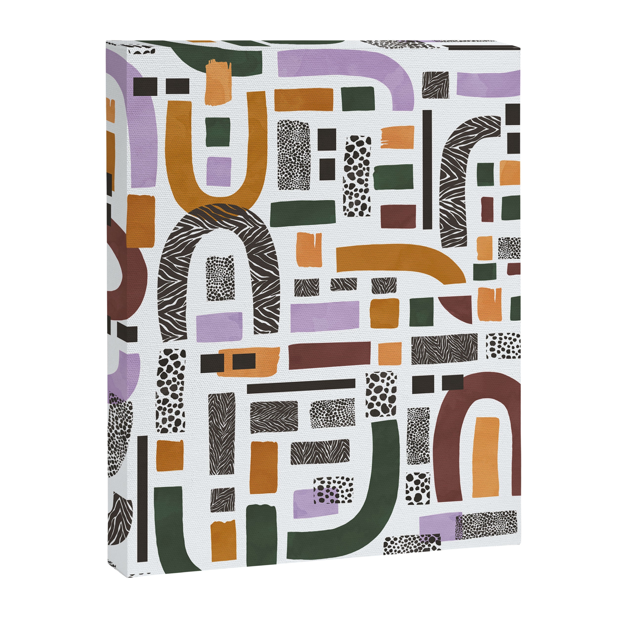 Shapes and animal print C Canvas Print Gallery Image 8