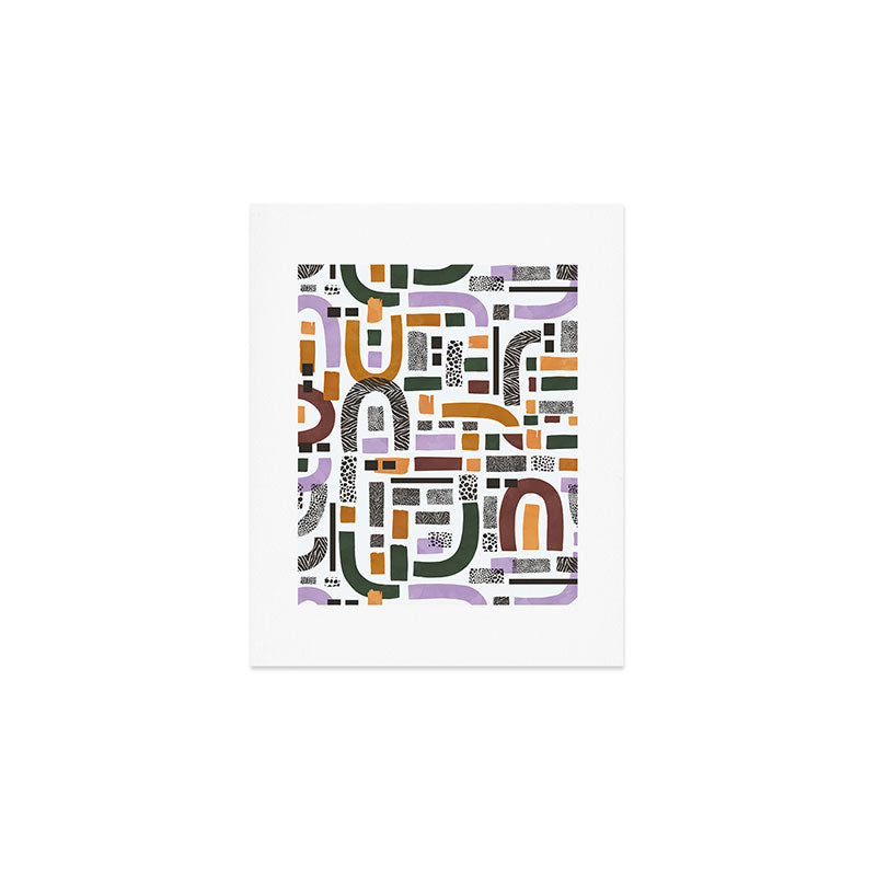 Shapes and animal print C Art Print Gallery Image 1