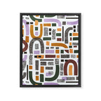 Shapes and animal print C Framed Canvas Print Gallery Image 8