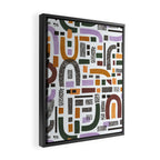 Shapes and animal print C Framed Canvas Print Gallery Image 2