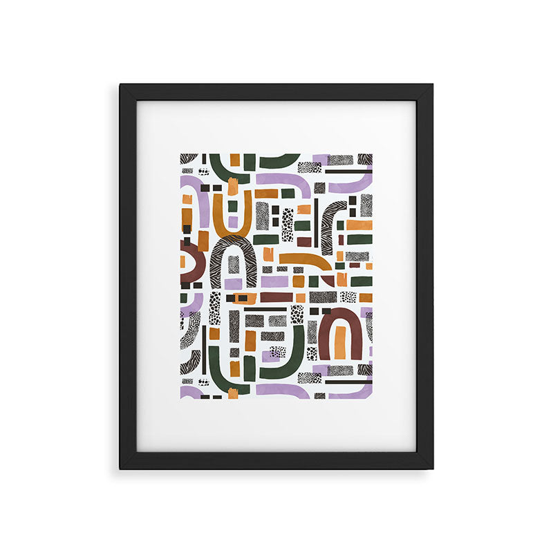 Shapes and animal print C Framed Art Print Gallery Image 6