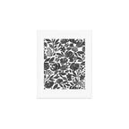 Simple black and white flower garden Art Print Gallery Image 1