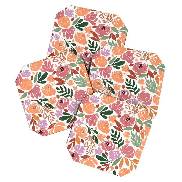 Simple colorful floral CWP Coaster Gallery Image 1