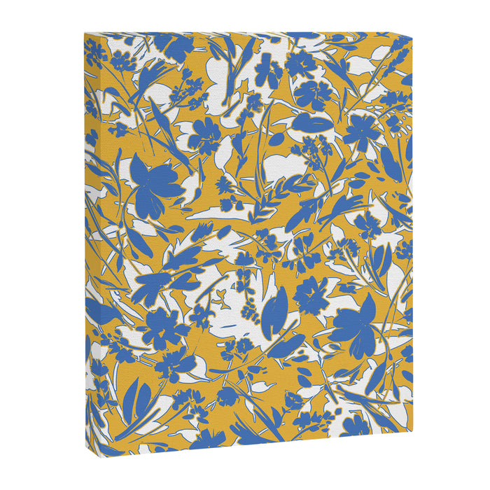 Simplistic silhouette flowers YB Canvas Print Gallery Image 1