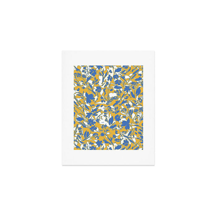 Simplistic silhouette flowers YB Art Print Gallery Image 1