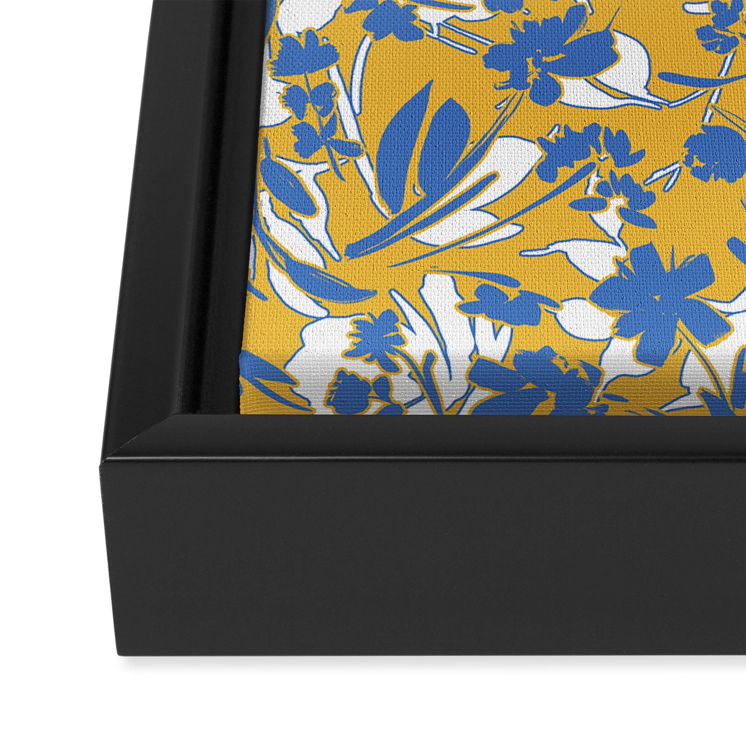 Simplistic silhouette flowers YB Framed Canvas Print Gallery Image 3