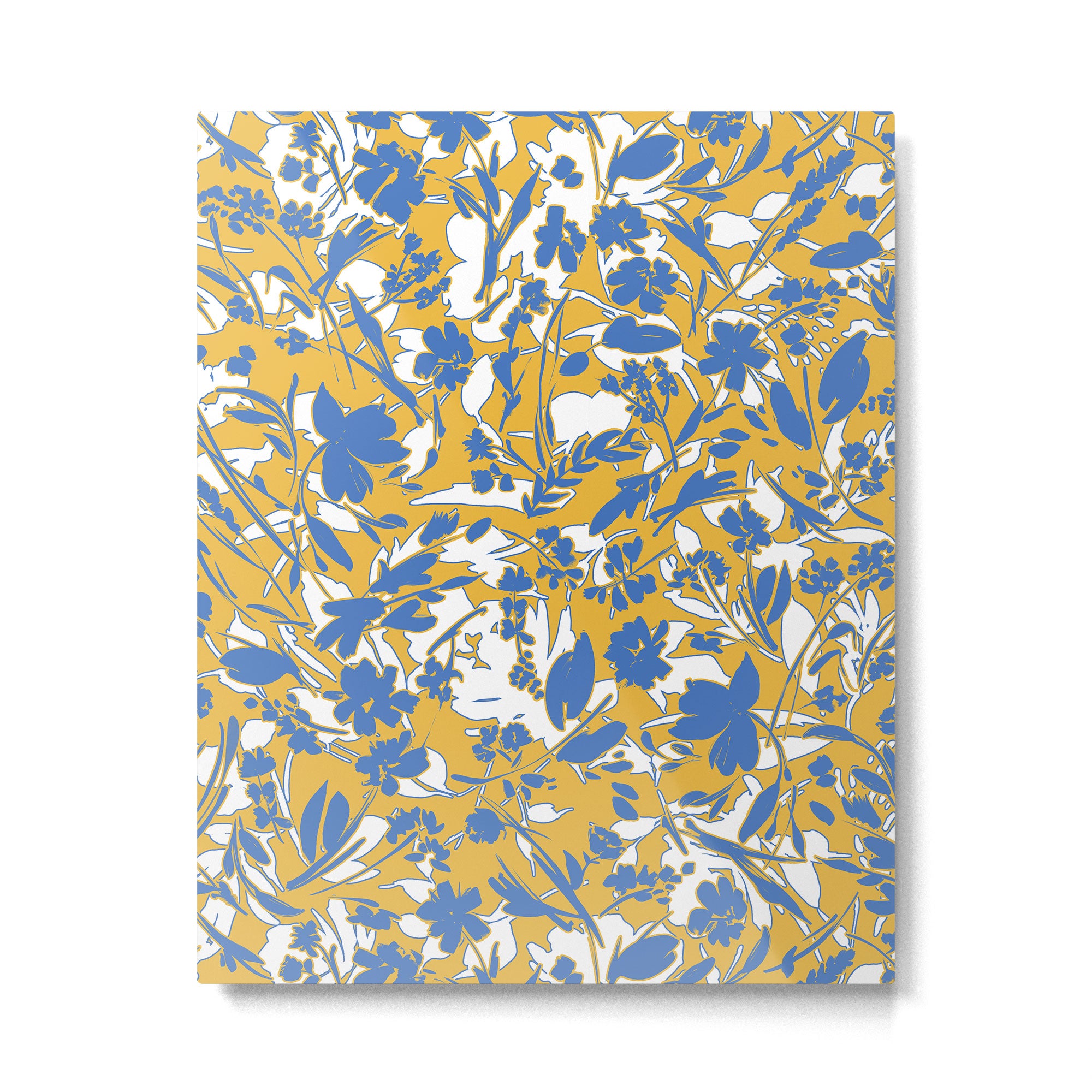 Simplistic silhouette flowers YB Metal Print Gallery Image 6