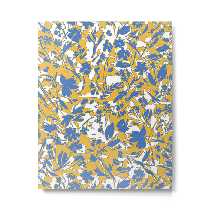 Simplistic silhouette flowers YB Metal Print Gallery Image 1